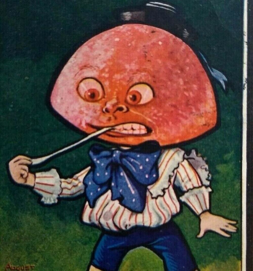 Halloween Candy Kid Postcard Naughty Gum Drop Fantasy Anthropomorphic WS Heal
